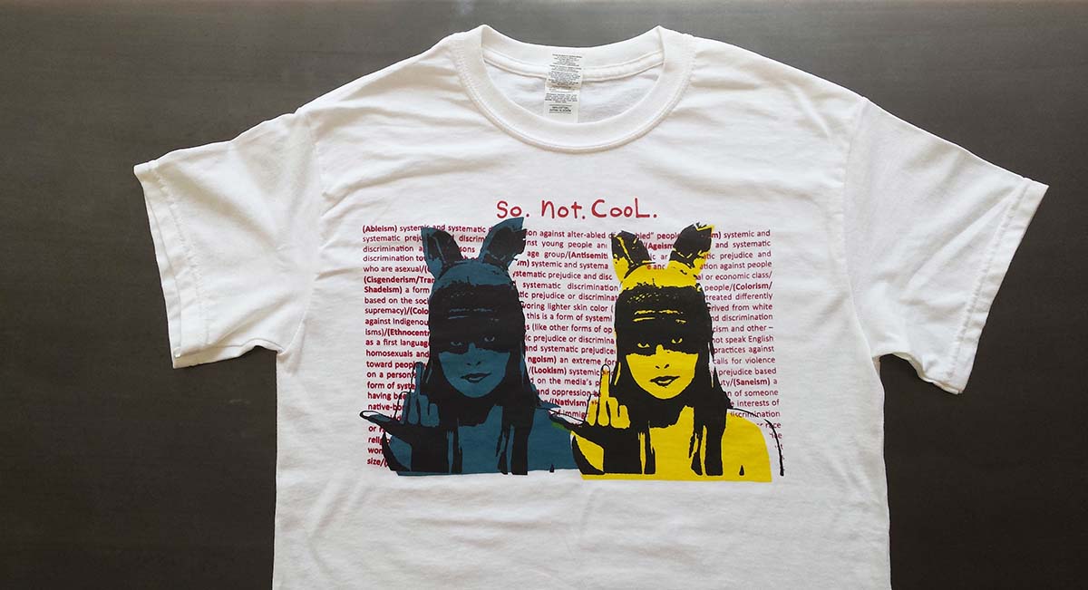 LOOSIES Nightmare 'So.Not.Cool.' t-shirt (Blue & Yellow)