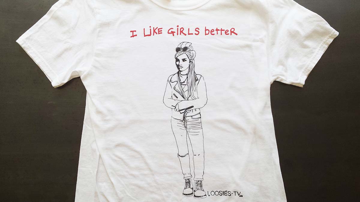LOOSIES 'I Like Girls Better' t-shirt (Sorrow)