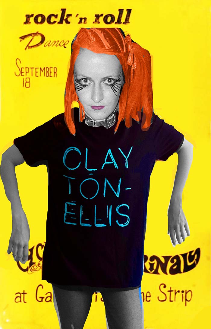 CLAYTON-ELLIS 'LP Cover' t-shirt (Blue) 